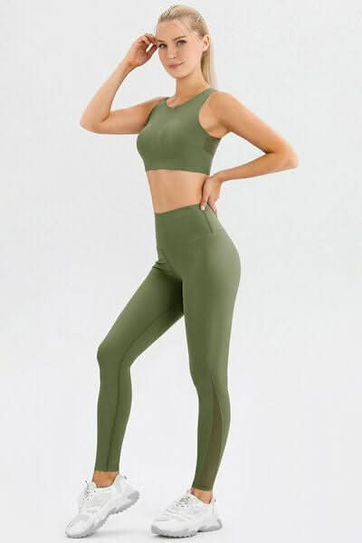 High Waist Skinny Active Pants - LustMia