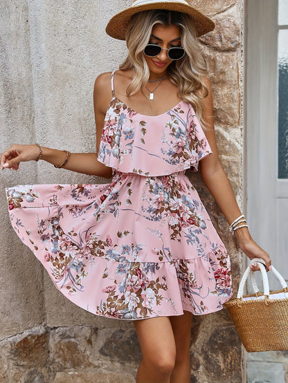 Stunning OffShoulder Floral Slingback Dress SpringSummer Casual - LustMia