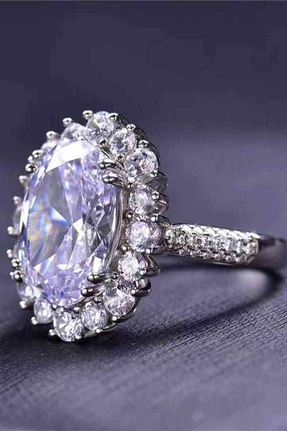 8 Carat Oval Moissanite Ring - LustMia