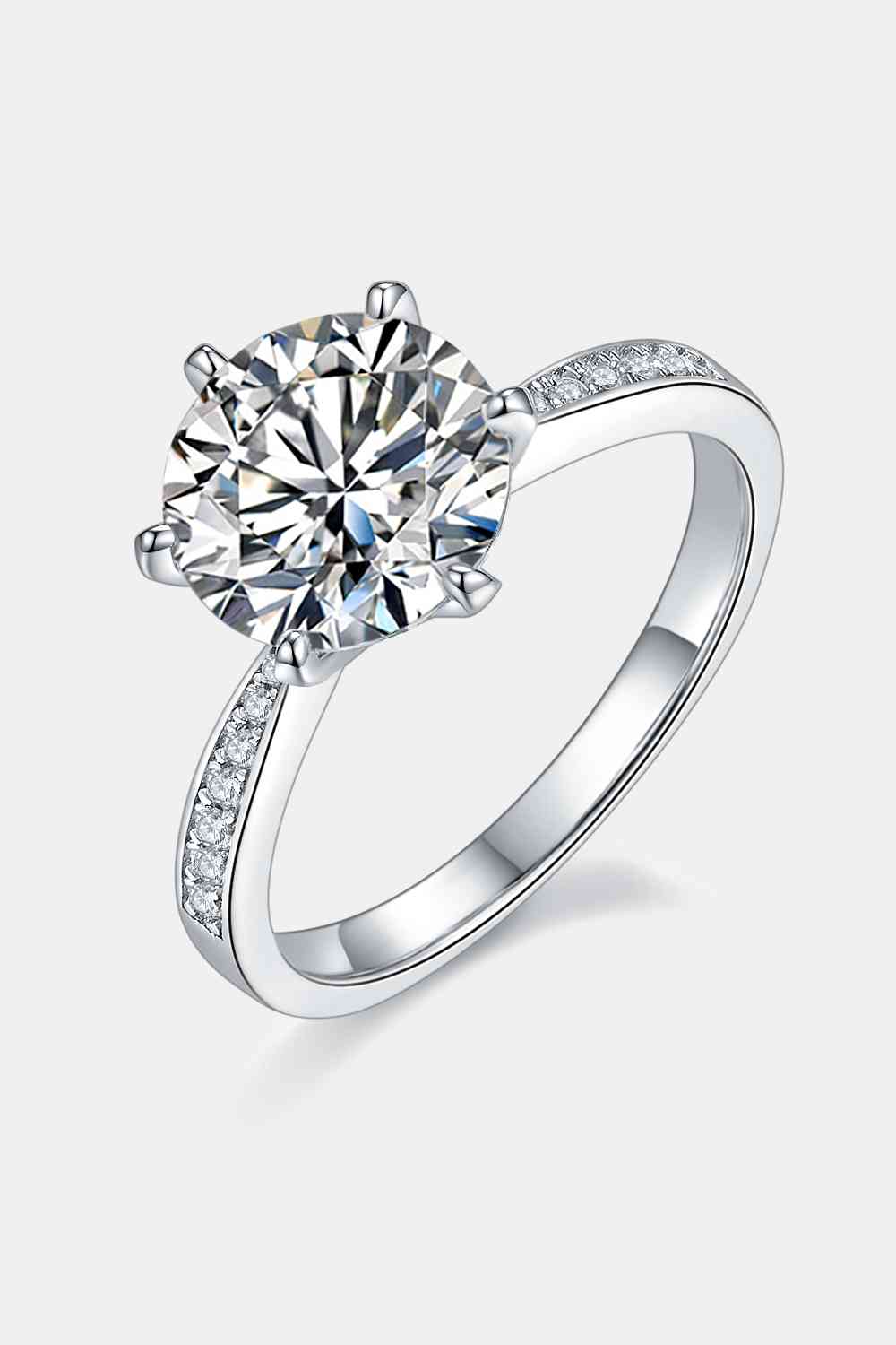 3 Carat Moissanite Side Stone Ring - LustMia