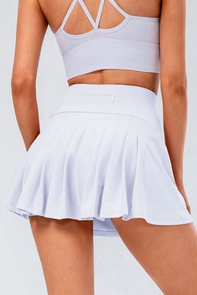 High Waist Pleated Active Skirt - LustMia