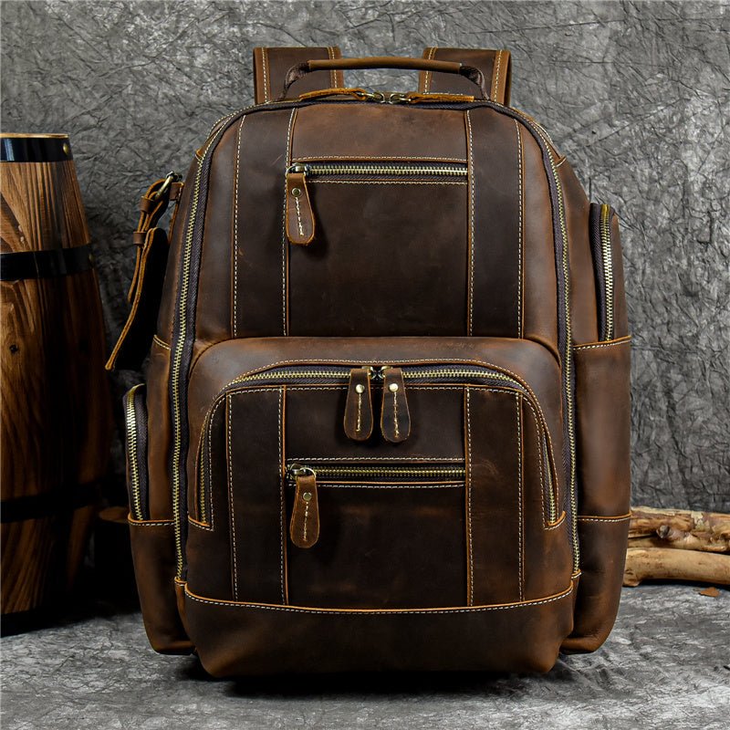 Vintage Leather Backpack by Lustmia - LustMia