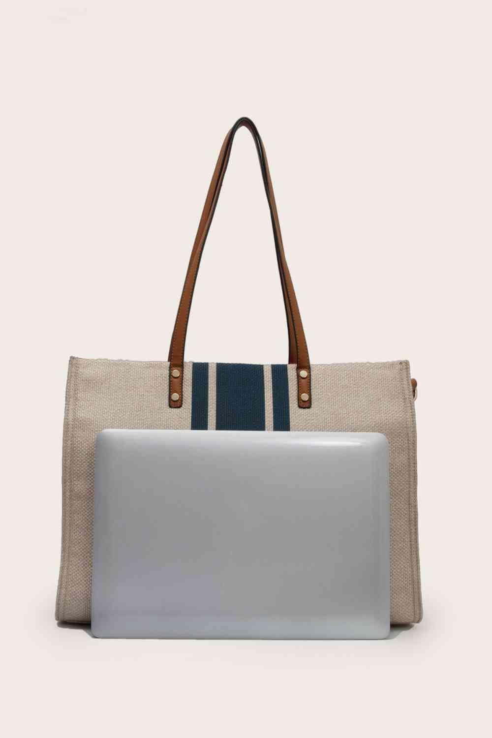 Striped Tote Bag - LustMia