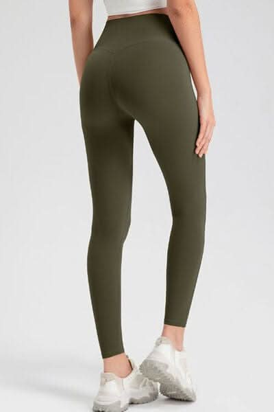 High Waist Skinny Active Pants - LustMia