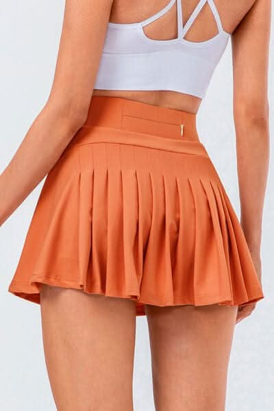 High Waist Pleated Active Skirt - LustMia