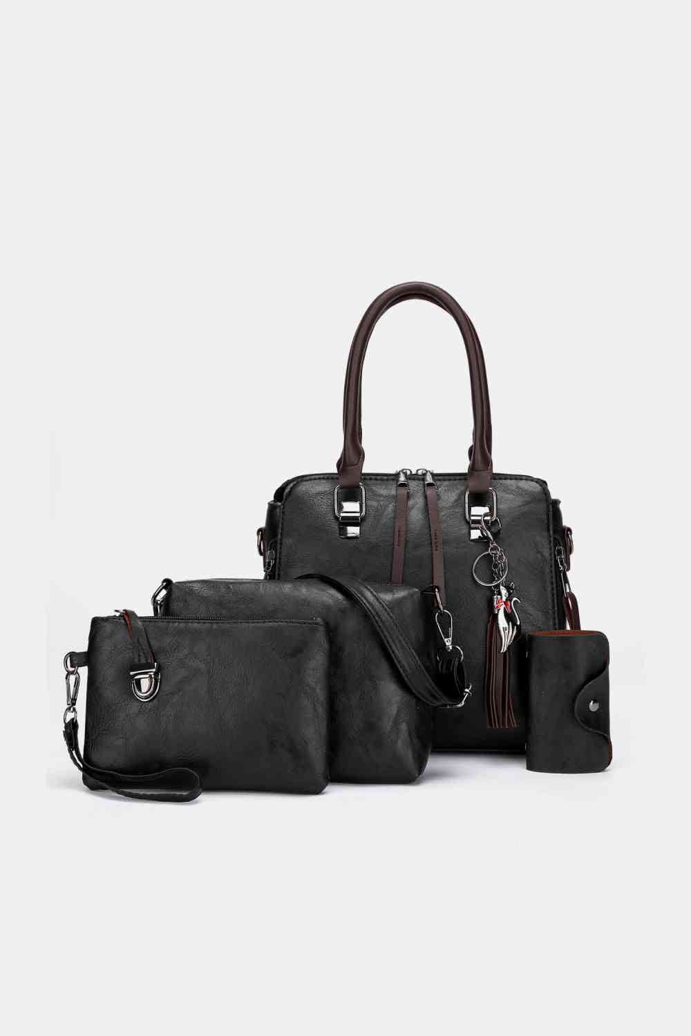 4 - Piece PU Leather Bag Set - LustMia