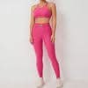 Imitation denim pocket tight adjustable waist with belt sports two - piece set 5colors - LustMia