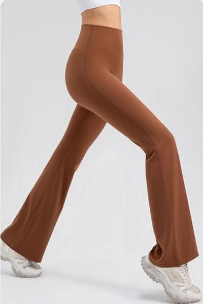 High Waist Straight Active Pants - LustMia