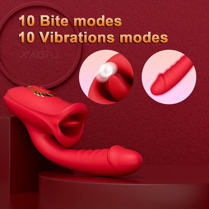 10mode Rose Vibrator for Gspot Stimulation Waterproof Massager - LustMia