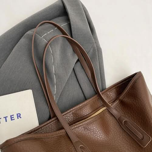 PU Leather Tote Bag - LustMia