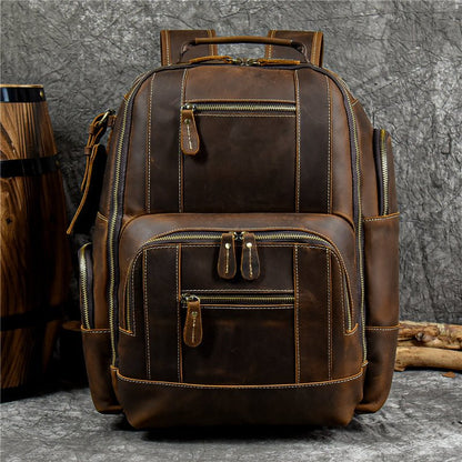 Vintage Leather Backpack by Lustmia - LustMia