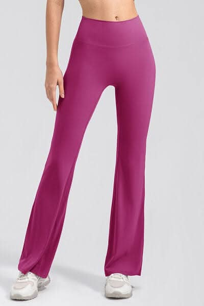 High Waist Straight Active Pants - LustMia