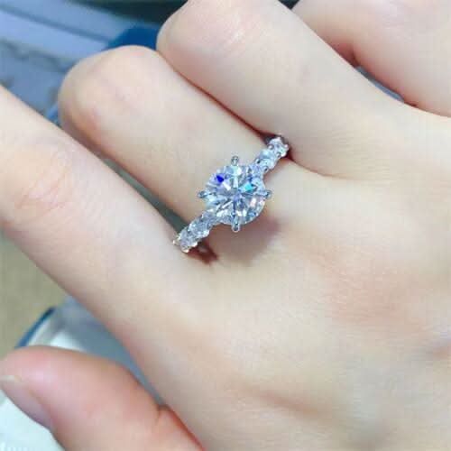 2 Carat Moissanite 925 Sterling Silver Ring - LustMia