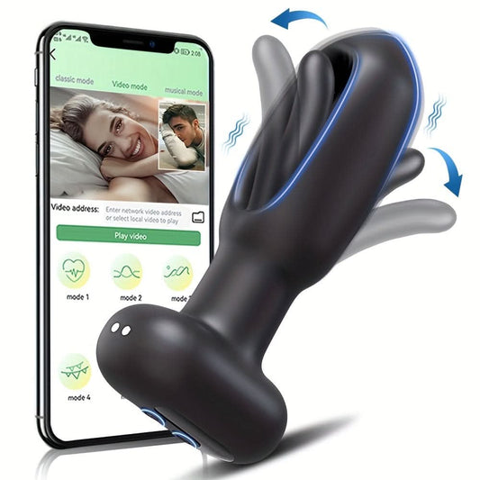 Smartphone Controlled Prostate Massager Vibrating Butt Plug - LustMia