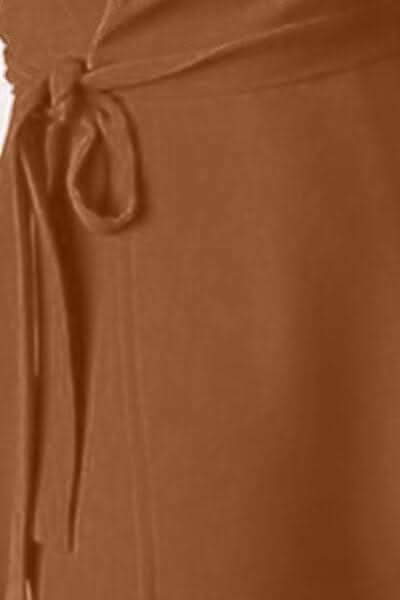 Surplice Tie - Waist Balloon Sleeve Dress - LustMia