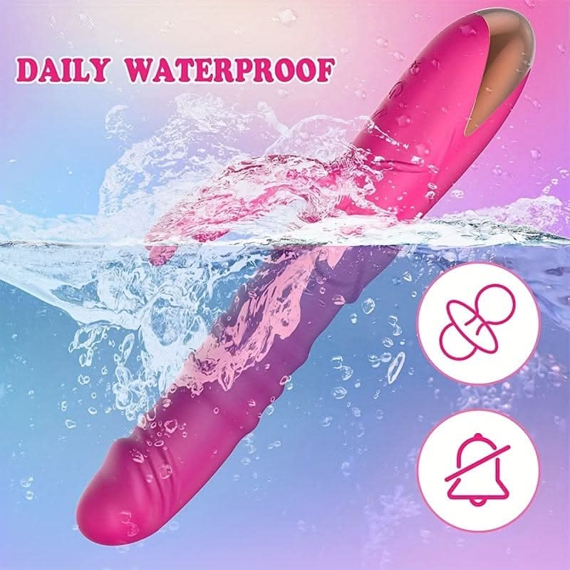 Rechargeable Thrusting Rabbit Vibrator with GSpot Stimulation Waterproof - LustMia