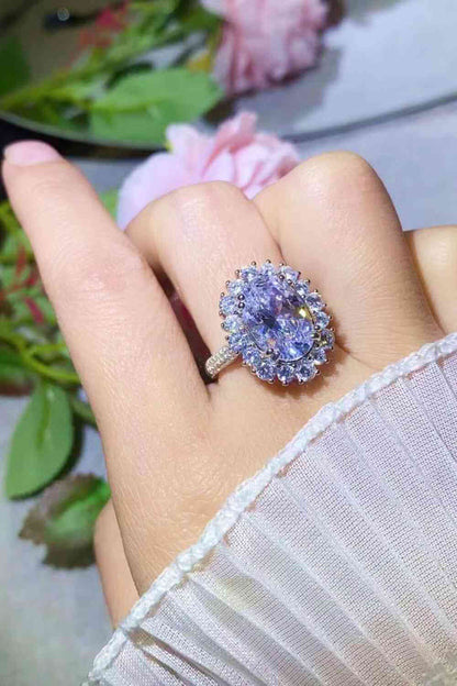 8 Carat Oval Moissanite Ring - LustMia