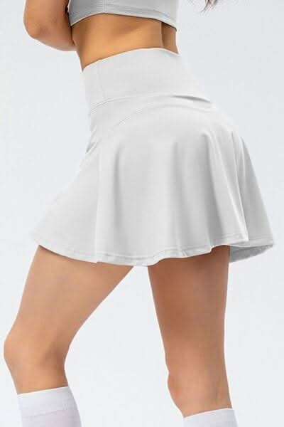 High Waist Wide Waistband Active Skirt - LustMia