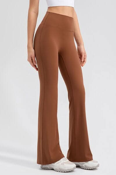 High Waist Straight Active Pants - LustMia