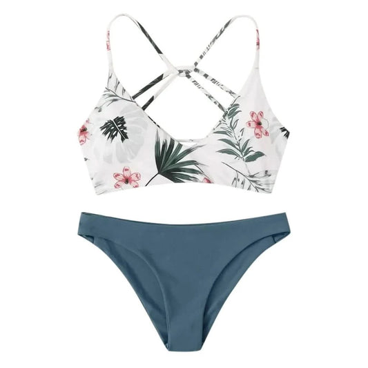 Bikini Woman Floral Random Print Bikini Sets Push - up Swimsuit Beachwear Padded Swimwear Bikini Купальник Женский 2022 L5 - LustMia