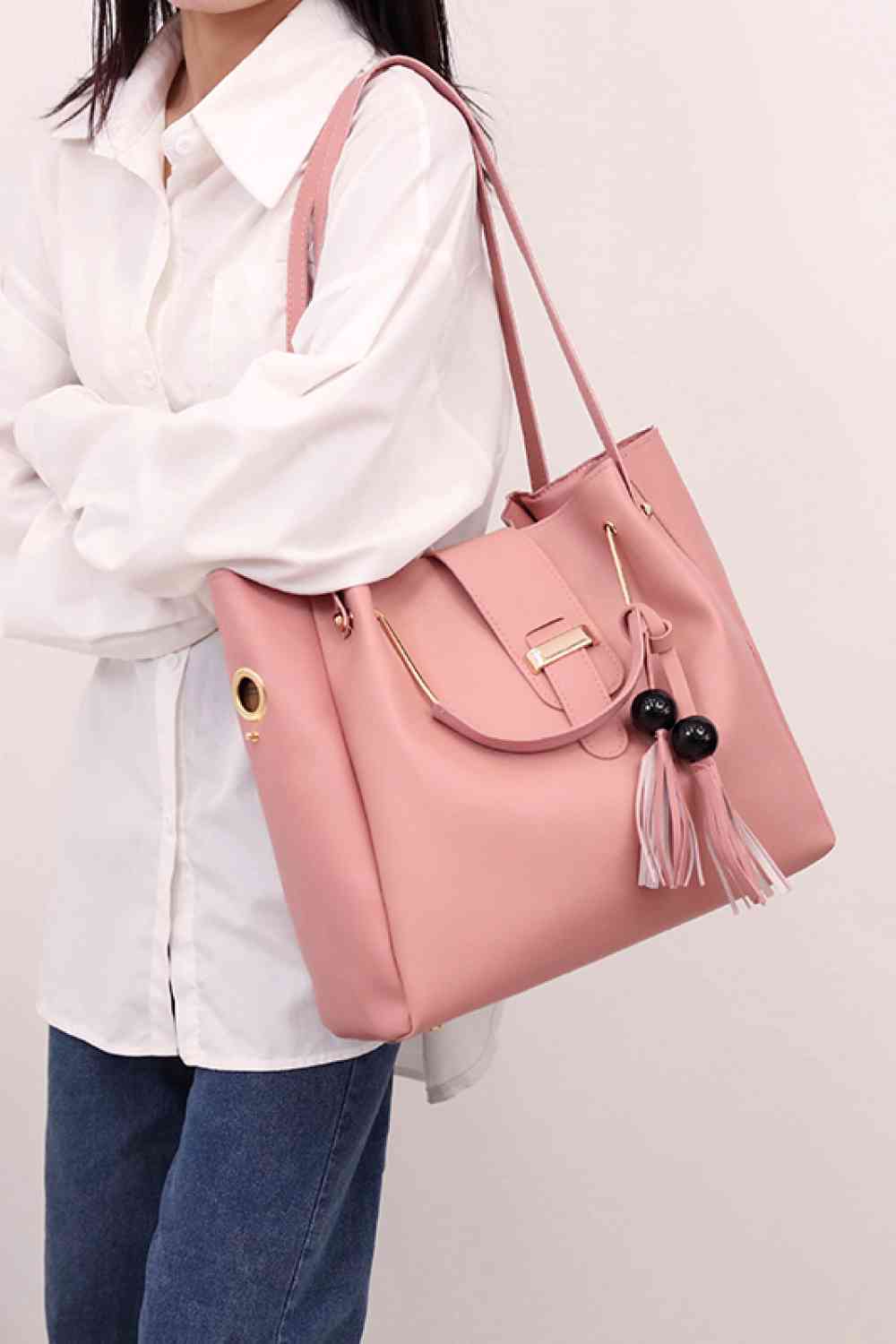 2 - Piece PU Leather Bag Set - LustMia