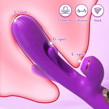 10Frequency GSpot Vibrator with Suction and Blowing Waterproof Silicone - LustMia