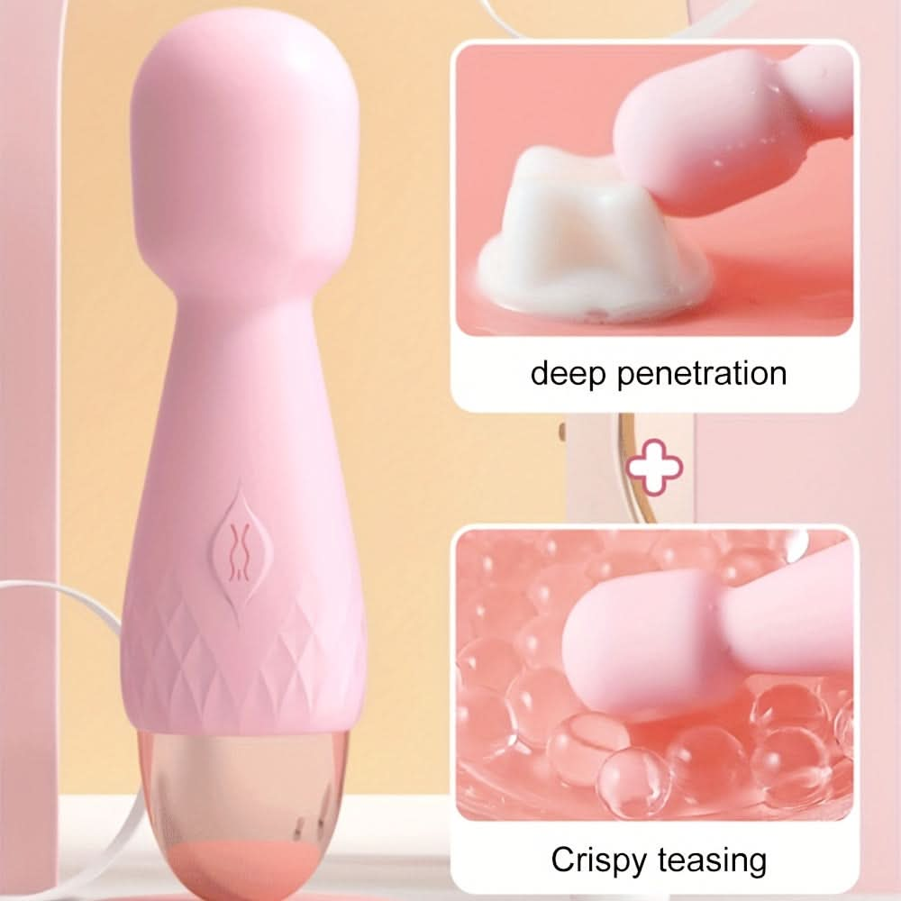 1pc Mini G - Spot Vibrator, Clitoris Stimulator AV Stick G Spot Massager Female Masturbator Sex Toys For Woman, Pink - LustMia