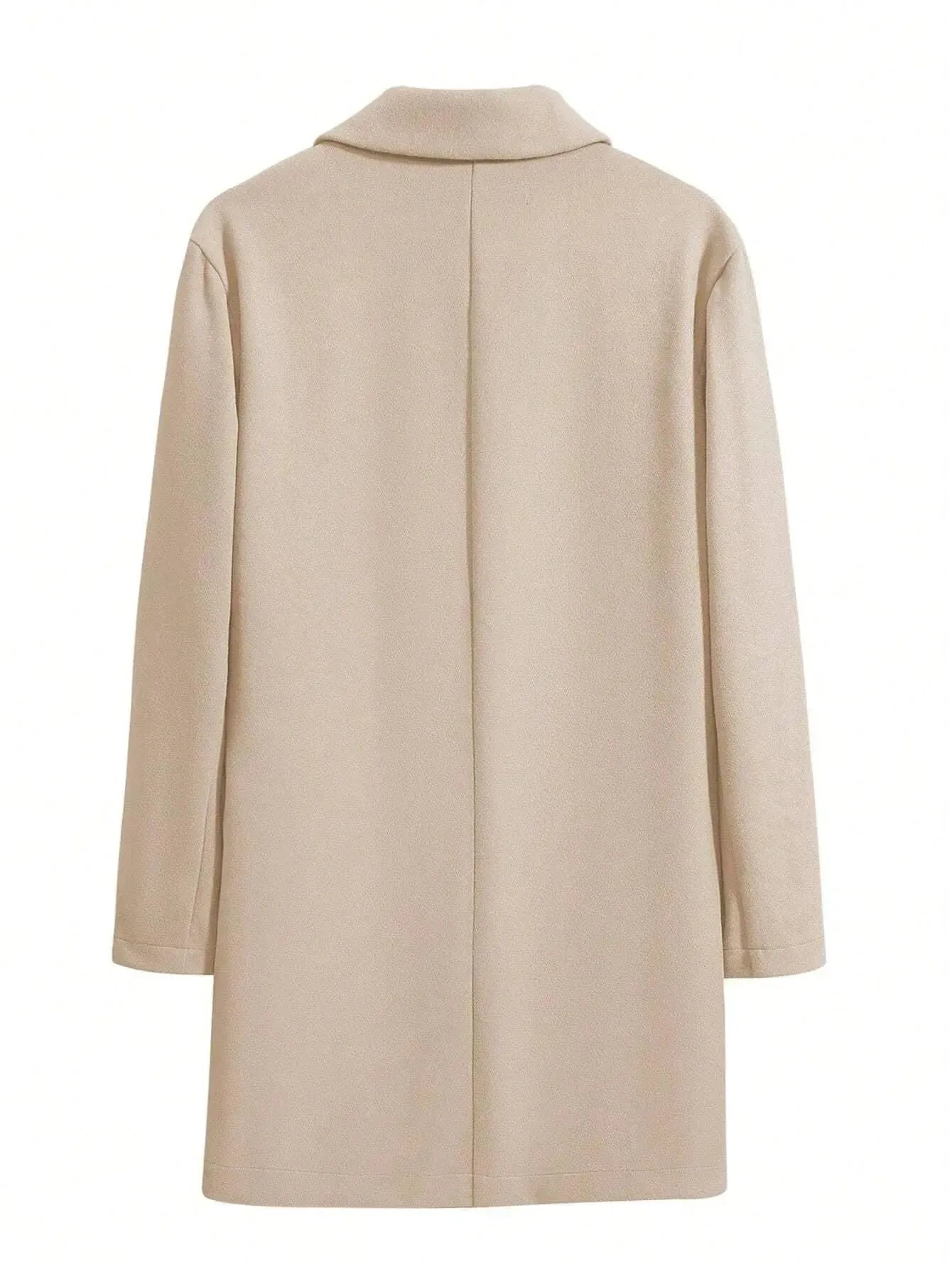 Manfinity Mode Men'S Shirt Collar Lapel Woolen Coat - LustMia