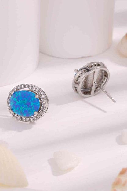 Opal Round Earrings - LustMia