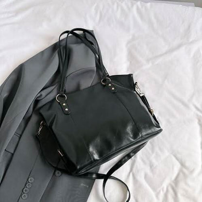 PU Leather Tote Bag - LustMia