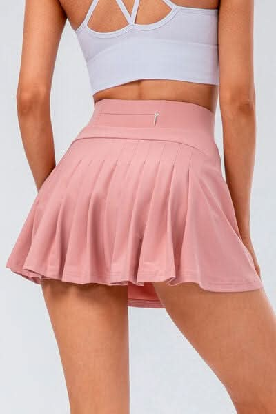 High Waist Pleated Active Skirt - LustMia