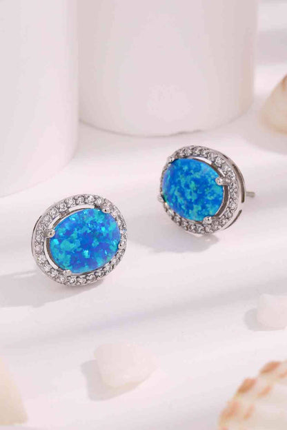 Opal Round Earrings - LustMia