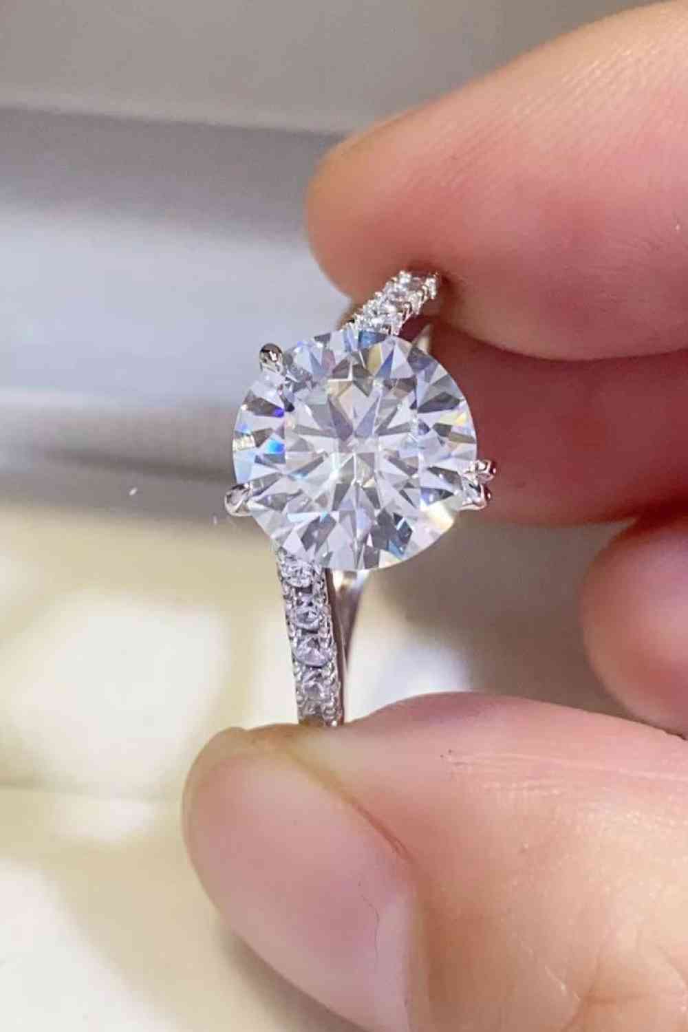 3 Carat Moissanite 925 Sterling Silver Ring - LustMia