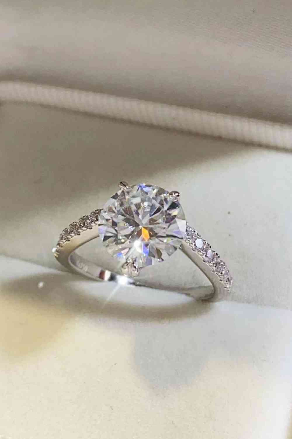 3 Carat Moissanite 925 Sterling Silver Ring - LustMia