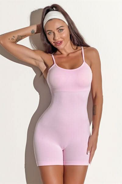 Spaghetti Strap Active Romper - LustMia