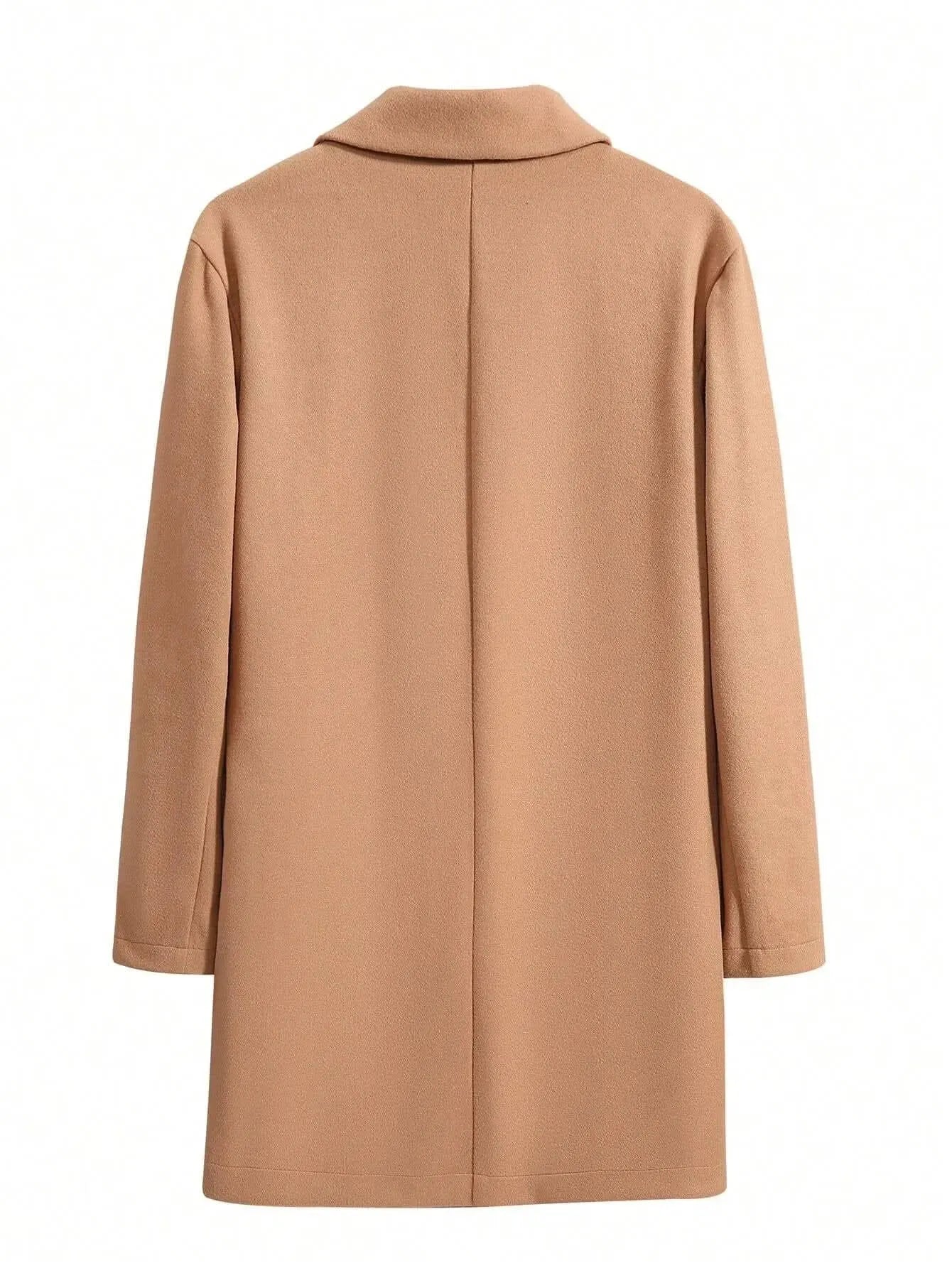 Manfinity Mode Men'S Shirt Collar Lapel Woolen Coat - LustMia