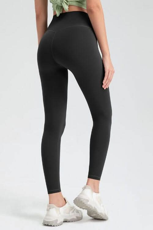 Wide Waistband High Waist Sport Leggings - LustMia