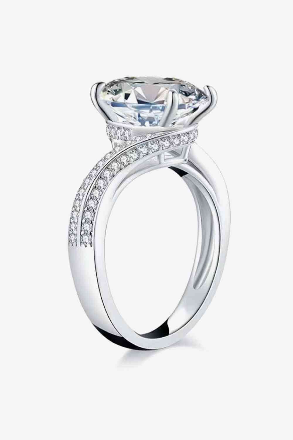 3 Carat Moissanite Side Stone Ring - LustMia