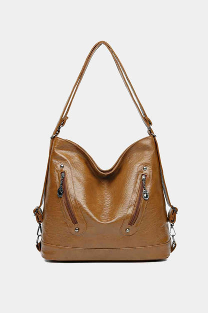 PU Leather Shoulder Bag - LustMia