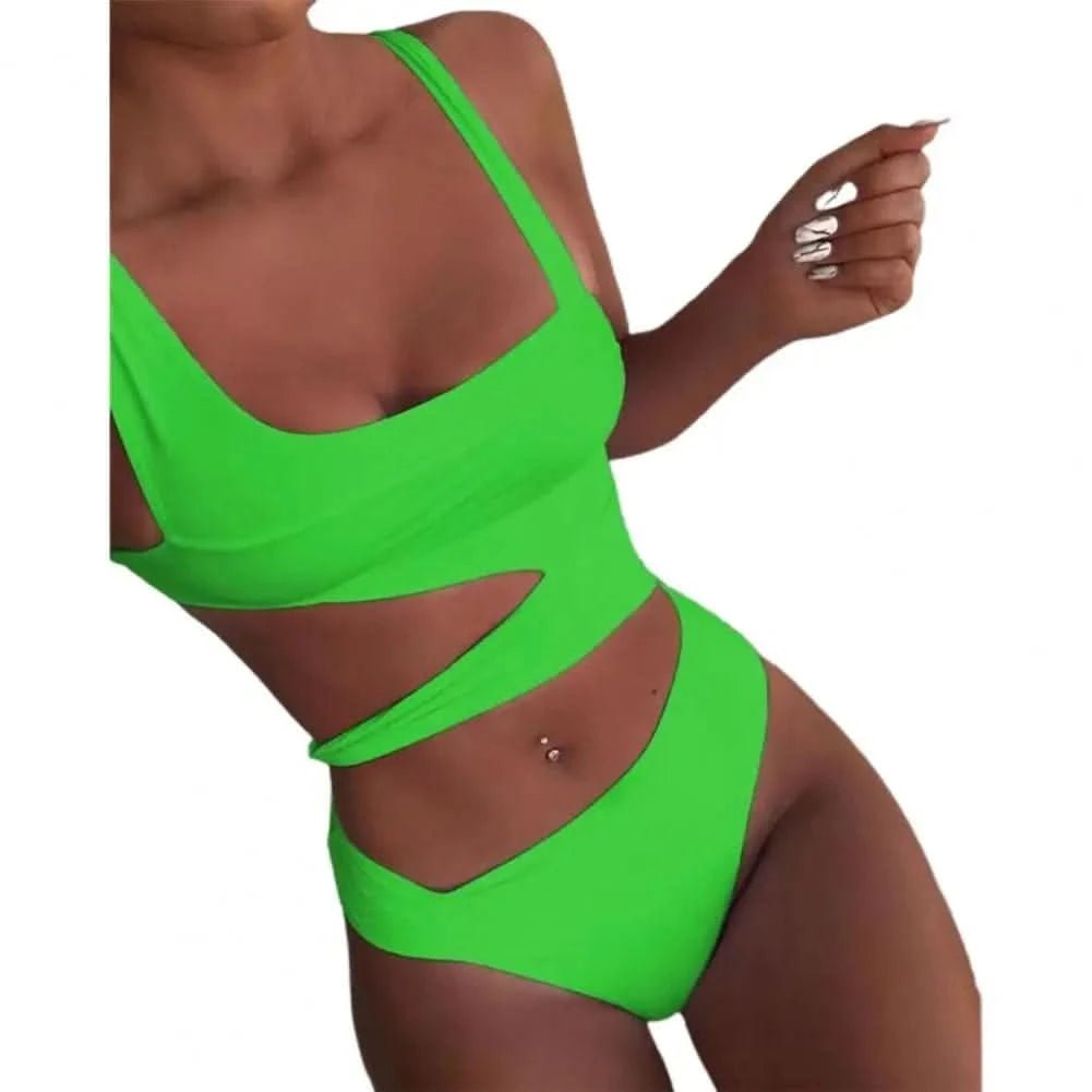 Shoulder Strap Slim Fit Swimming Training Bathing Suits for Swimming - LustMia