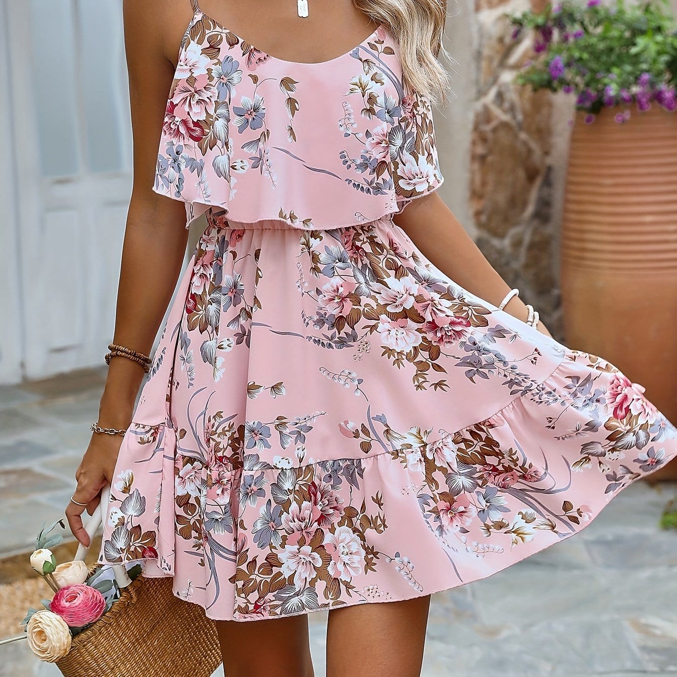 Stunning OffShoulder Floral Slingback Dress SpringSummer Casual - LustMia