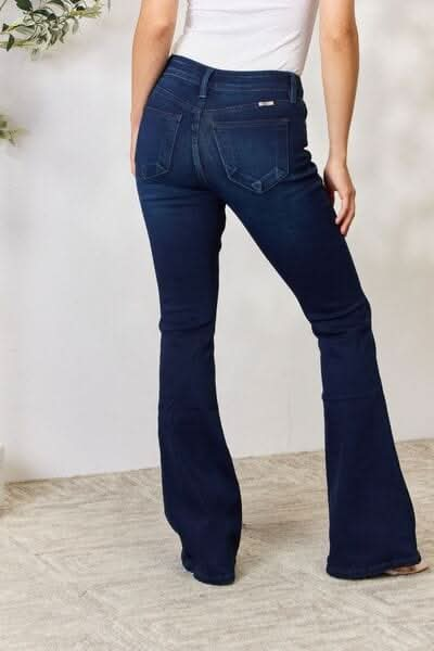 Kancan Full Size Mid Rise Flare Jeans - LustMia