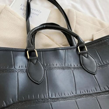 PU Leather Tote Bag - LustMia