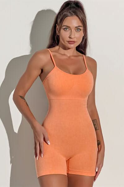 Spaghetti Strap Active Romper - LustMia