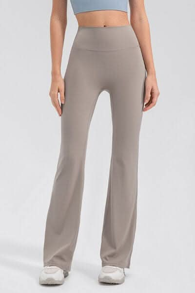 High Waist Straight Active Pants - LustMia