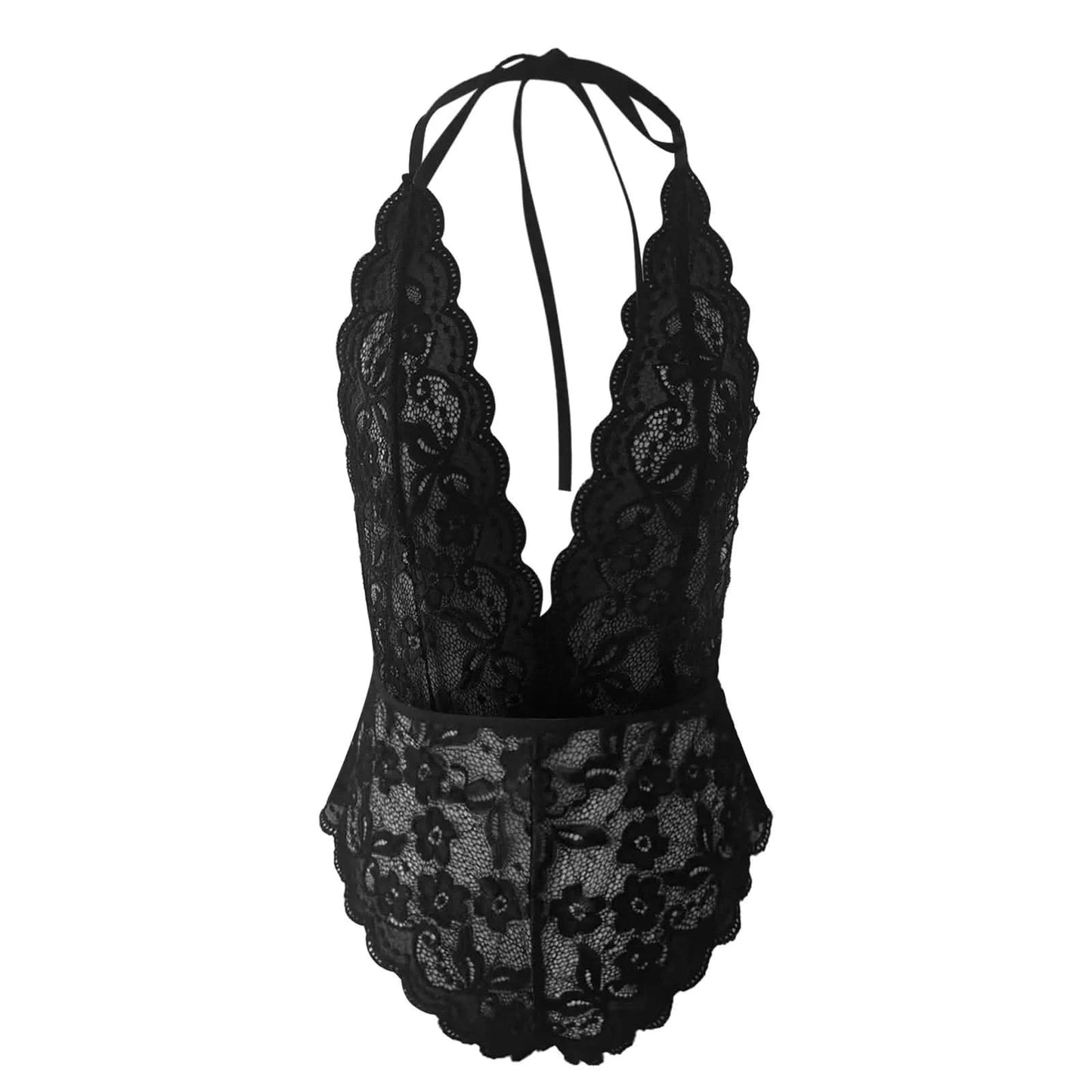 Elegant Lace Embroidered Lingerie Set with Thong Skirt - LustMia