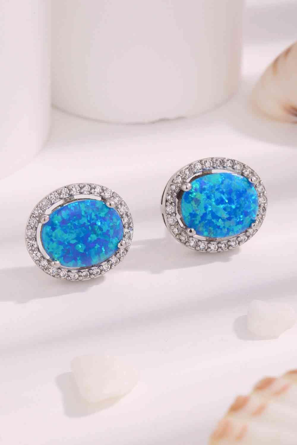 Opal Round Earrings - LustMia