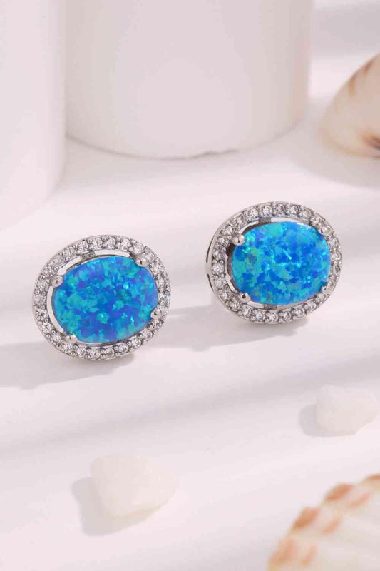 Opal Round Earrings - LustMia