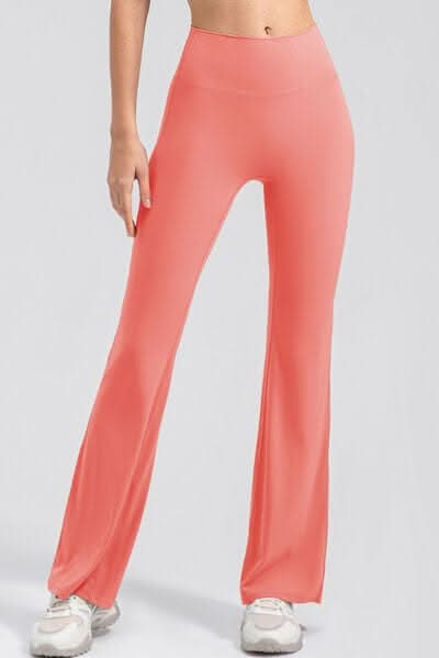 High Waist Straight Active Pants - LustMia