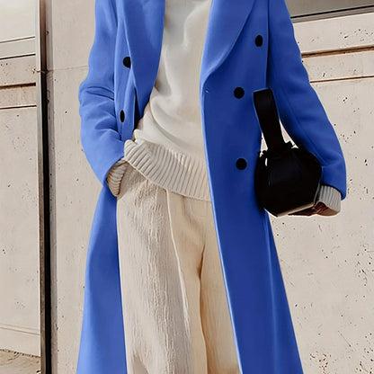 Stylish Double - Breasted Lapel Overcoat - LustMia